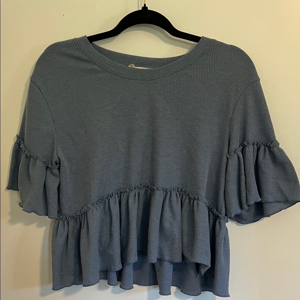 Altar’d State Blue Peplum top